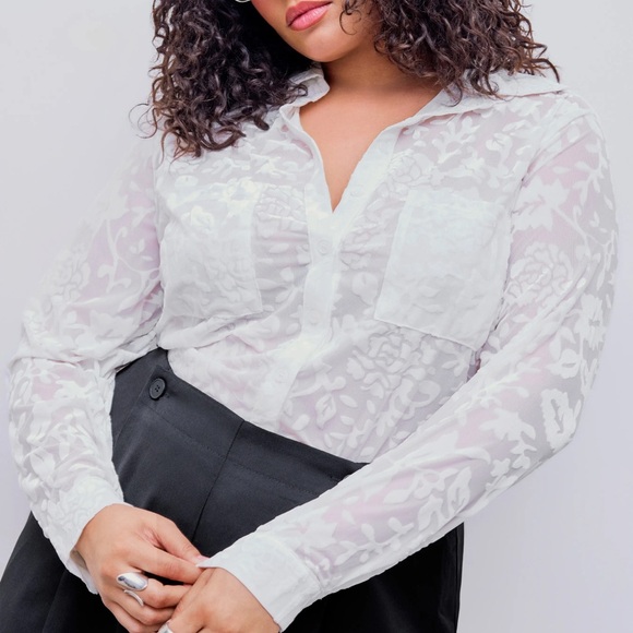 Cider Tops - CIDER White Blouse